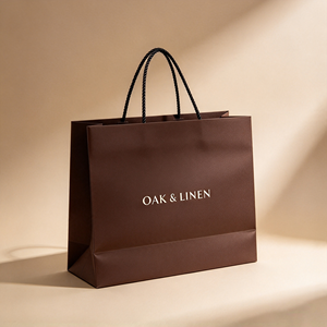 Bolsa de Papel Kraft Personalizada con Asas Retorcidas, Impresión Offset, Reciclable, Bolsa Plana Estándar, Estilo Clásico, Eco-pack - Product Image 4