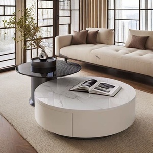 Mesa de Centro Minimalista Zxm, Mesa de Té Circular Simple para Sala de Estar, Pequeña y Práctica - Product Image 3