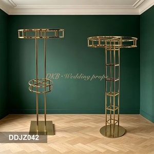 DKB Hot Selling Premium Wedding Flower <b>Stand</b> Table Centerpiece Gold Iron Flower <b>Stand</b> for Home Restaurant Event Banquet Decor - Product Image 3
