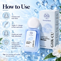Sérum Visage Raffermissant Anti-Âge au Peptide de Cuivre Bleu GHK-Cu Fermenté pour l'Élimination des Rides et Ridules, Lissage, Hydratation et Réparation Cutanée