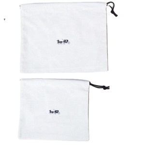 Sacs en toile de coton biologique 100% personnalisés, mini-sacs à cordon en coton recyclé GOTS, pochettes à cordon en mousseline - Product Image 2