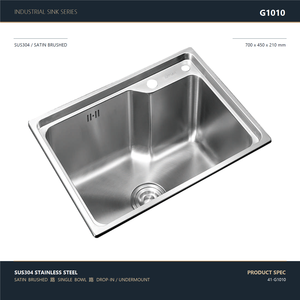 Fregadero de Cocina Satinado 580x430mm de un Solo Tazón de Acero Inoxidable SUS304 con Grifo Extraíble Integrado - Product Image 6