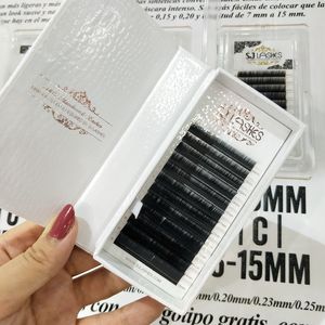 Extensions de cils individuelles de qualité supérieure en fibres de PBT coréennes personnalisées, <span class=keywords><strong>volume</strong></span> classique, 0,05 0,07 mm, courbure C D - Product Image 5