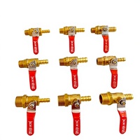 Válvula de bola de latón BOTE con rosca macho, válvulas neumáticas, conector de púas, accesorio de tubería hembra PEX MIP/FIP para gas y agua, personalizable OEM