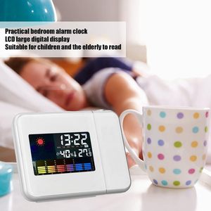 Kỹ Thuật Số chiếu đồng hồ báo thức với Trạm thời tiết với 180 độ xoay nhiệt kế trong nhà đo độ ẩm màn hình cho phòng ngủ - Product Image 4