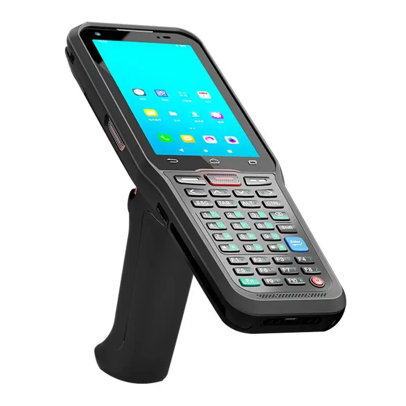 4 Zoll Android10 Robustes Handheld-Terminal PDA 4G LTE BT 5.0 QuadCore mit PogoPin 3750mAh Akku 2 16GB Typ C Wasserdicht IP65 2D