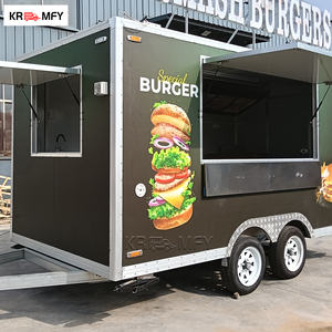 รถขายอาหารเคลื่อนที่แบบลากจูงที่ปรับแต่งได้ดีที่สุด ทำจากอะลูมิเนียมและไฟเบอร์กลาส เหมาะสำหรับขายป๊อปคอร์น - Product Image 2