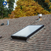 Fenêtre de toit coulissante électrique verticale moderne en alliage d'aluminium sur mesure, coupe-vent, pour villa, sous-sol, cuisine