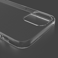 Coque de téléphone portable en TPU haute transparence et protection d'écran en verre trempé 2.5D et protection d'objectif d'appareil photo pour Apple iPhone 12