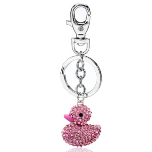 Mới Rhinestone Vàng vịt con <span class=keywords><strong>Keychain</strong></span> pha lê đầy đủ kim cương <span class=keywords><strong>Keychain</strong></span> Ví xe mặt dây chuyền phụ kiện sáng tạo Keyring món quà nhỏ - Product Image 6