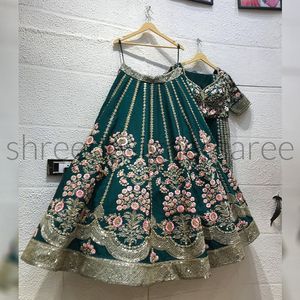 Ethnic Clothing Party Wear Malai Satin Embroidery Work Lehenga <strong>Choli</strong> With Dupatta <strong>Online</strong> <strong>Shopping</strong> <strong>India</strong> - Product Image 2
