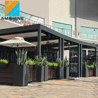 Gazebo de luxe 3x7m, imperméable, motorisé, auvent de jardin, gazebo à lames motorisées, pergola en aluminium d'extérieur, taille OEM
