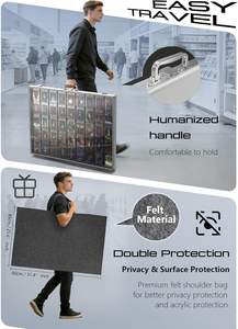 Grande vitrine d'exposition pour cartes argentées, cadre d'affichage portable en aluminium pour cartes de collection et gradées avec serrures - Product Image 4