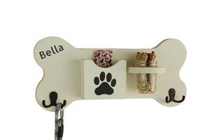 JUNJI — support en bois personnalisé pour chien, nouveau pot <span class=keywords><strong>de</strong></span> melon pour confiseries, étagère murale en bois avec crochets, cadeau pour amoureux des animaux <span class=keywords><strong>de</strong></span> compagnie - Product Image 4