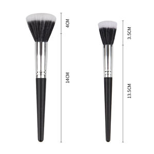 แปรงแต่งหน้าแบบใหม่ ด้ามไม้ ขนแปรงแบบจุดเดียว หัวแบน ขนแปรงวูล สำหรับปัดแก้ม แต่งหน้าแบบสปอตไลท์  พร้อมโลโก้แบบกำหนดเองได้ - Product Image 5