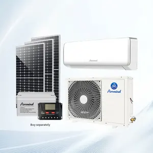 2Ton 24000Btu DC Inverter Hybrid ACDC Solar Split Air Conditioners Mini AC Unit Air Conditioner Solar Powered for Hotel Home Use