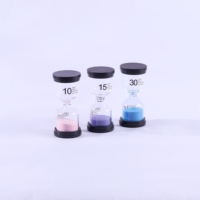 Set Timer Pasir Kaca Modern 5 15 30 Menit Desain Minimalis Timer Hitung Mundur Portabel untuk Manajemen Waktu Dapur