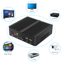 Mini PC Linux Ubuntu sin Ventilador, Doble LAN, Cuatro Núcleos J1900 J6412 J2900 N2840, Señalización Digital, KIOSK, Computadora Industrial para Operación Continua 24/7