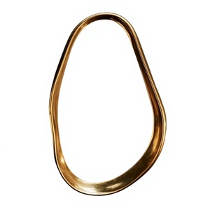 Luxury modern aluminium Irregular <b>Framed</b> Decorative Wall <b>Mirror</b> for home hotel decoration - Product Image 2