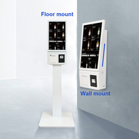 Kiosco de Pago con Escáner de 21 Pulgadas, Android/Windows I5, Kiosco de Autoservicio de Pared, Kiosco Independiente para Pedidos en Tiendas