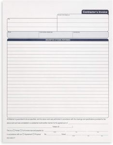Carnets de factures et de reçus pour entrepreneurs, avec feuilles de factures vierges, 50 pages complètes, formulaires autocopiants en 3 feuillets avec copies carbonées - Product Image 6