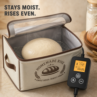 Boîte de levage pliable pour pain au levain, avec chauffage 3 côtés et grille métallique, pour la cuisson du levain