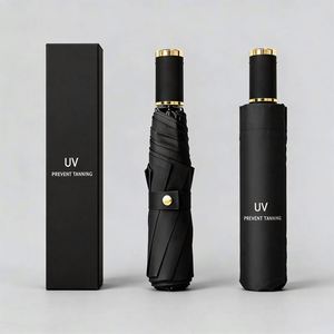 Wholesale Logo Manual Uv-Proof Protection Lady Folding Umbrella Sun and Rain Business Promo Gift Umbrellas - Product Image 1