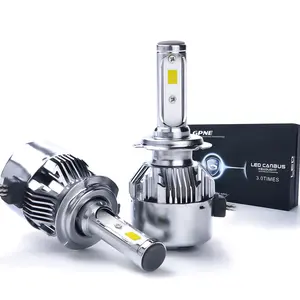 GPNE Manucturer Bohlam Lampu Depan Mobil, Bohlam Lampu Depan Led Chip Seoul Impor Asli, Sinar 8000lm/Bohlam Rendah Tinggi C8 H4