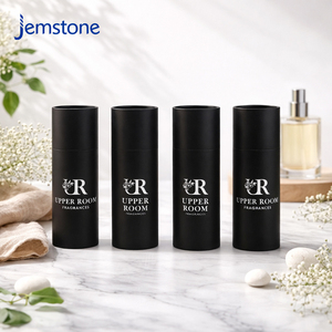 Caja de Cartón Kraft Cilíndrica Personalizada con Logotipo, Reciclable, para Suero para el Cuidado de la Piel, Tubo Redondo de Cartón para Cosméticos, Envase de Papel para Crema Facial y Perfume - Product Image 1