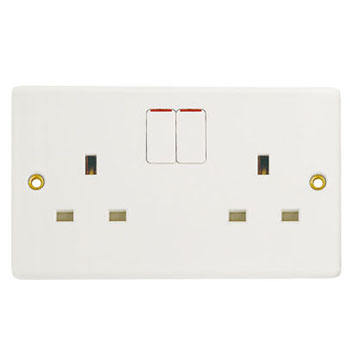 VNX High Quality Uk Standard New Design Double Switched Double Socket Outlet 250V 13A Wholesale Wall Switch Bakelite Wall Socket