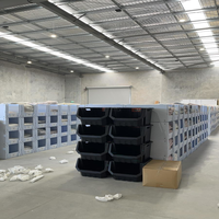 Bac de stockage Correx à ouverture frontale pour entrepôt, en plastique ondulé, empilable, bac de picking pour le stockage de vêtements