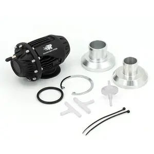 Universal SQV 4 turbine blow off valve for HKS VI SSQV bov aluminum pull type with adapter black