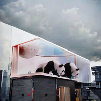 Afficheur LED 3D extérieur P10, 5000 cd, IP65, étanche, affichage numérique, 3840 Hz, écran publicitaire géant