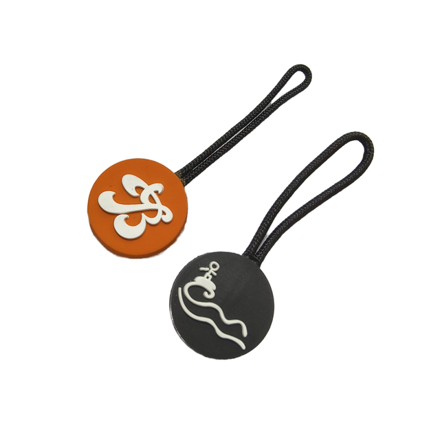 Lanke Fashion Logo Free Sample Zipper Cord Puller Soft Pvc Zipper Pull Clothing Rubber Plastic Silicone Cord Zip Pullers