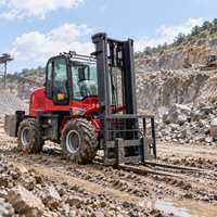 Chariot élévateur tout-terrain diesel 4x4 de 3,5, 5 et 6 tonnes, directement de l'usine, pour la manutention des matériaux hors route