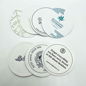 Posavasos de Papel Absorbente Personalizados para Cerveza, Posavasos Desechables de Papel - Product Image 1
