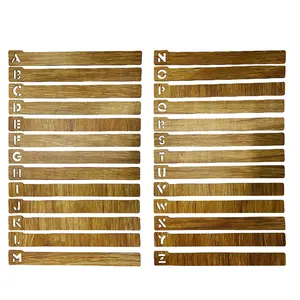 Version simplifiée de haute qualité de 26 lettres de signet en bois créatif artisanat en bois haut de gamme et exquis