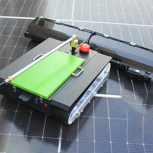 Kit d'arrosage rouleau de lavage alimenté par le toit propre outil <span class=keywords><strong>télescopique</strong></span> double brosses machines Pv tuyauterie électrique panneau solaire laveuse - Product Image 5
