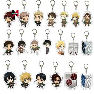 Soporte para bolsa, accesorio para llave de coche, etiqueta de Anime, venta al por mayor, llavero acrílico Attack On Titan - Product Image 1
