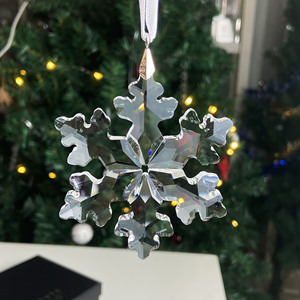 Sparkly Christmas Ornaments Crystal Snowflake Star Glass Ornaments for Christmas <b>Tree</b> Christmas Ornaments - Product Image 1