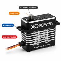 Servomoteur robotique XQ-POWER XQ-S8060D 62 kg à couple élevé, numérique sans noyau, engrenages en acier inoxydable, aluminium CNC, 8,4 V, pour UAV, OEM