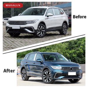 Kit de carrocería MAISALUN para <span class=keywords><strong>Volkswagen</strong></span> VW <span class=keywords><strong>Tiguan</strong></span> 2022 actualización a kit de carrocería <span class=keywords><strong>R</strong></span>-<span class=keywords><strong>line</strong></span> con faldones laterales de parachoques trasero de parachoques delantero - Product Image 2