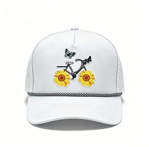 Gorra Trucker con Bordado de Girasol, Gorra de Béisbol de Malla Transpirable, Gorra Casual para Exteriores, Venta al por Mayor - Product Image 5