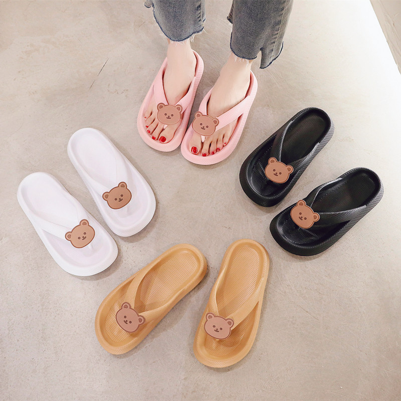 New Flip-flops Women Non-slip Casual Thick Sole Soft Outdoor Flipflops Slippers for Men