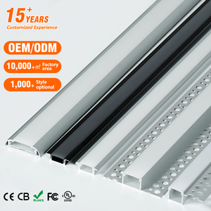 Lampu Linear campuran Aluminium dekorasi tembok Trim dekoratif tersembunyi saluran Diffuser ekstrusi Profil Aluminium untuk Led Strip cahaya - Product Image 1