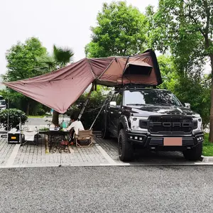 Tienda de techo de coche de carcasa dura de ABS de aluminio personalizado, techo de camión de camping plegable al aire libre para remolque de camioneta SUV
