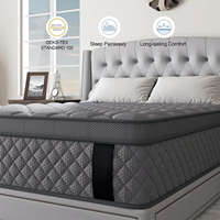 Matelas hybride en mousse à mémoire de forme, respirant, confortable, mousse de soutien haute densité, soulagement de la pression, écologique, usage hôtelier, 10 ans