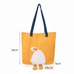 Cartoon Pattern Foldable Thicken Cotton <b>Canvas</b> <b>Tote</b> Bag for Women Teenage Girls Lunch Grocery School Beach Shopping - Product Image 1