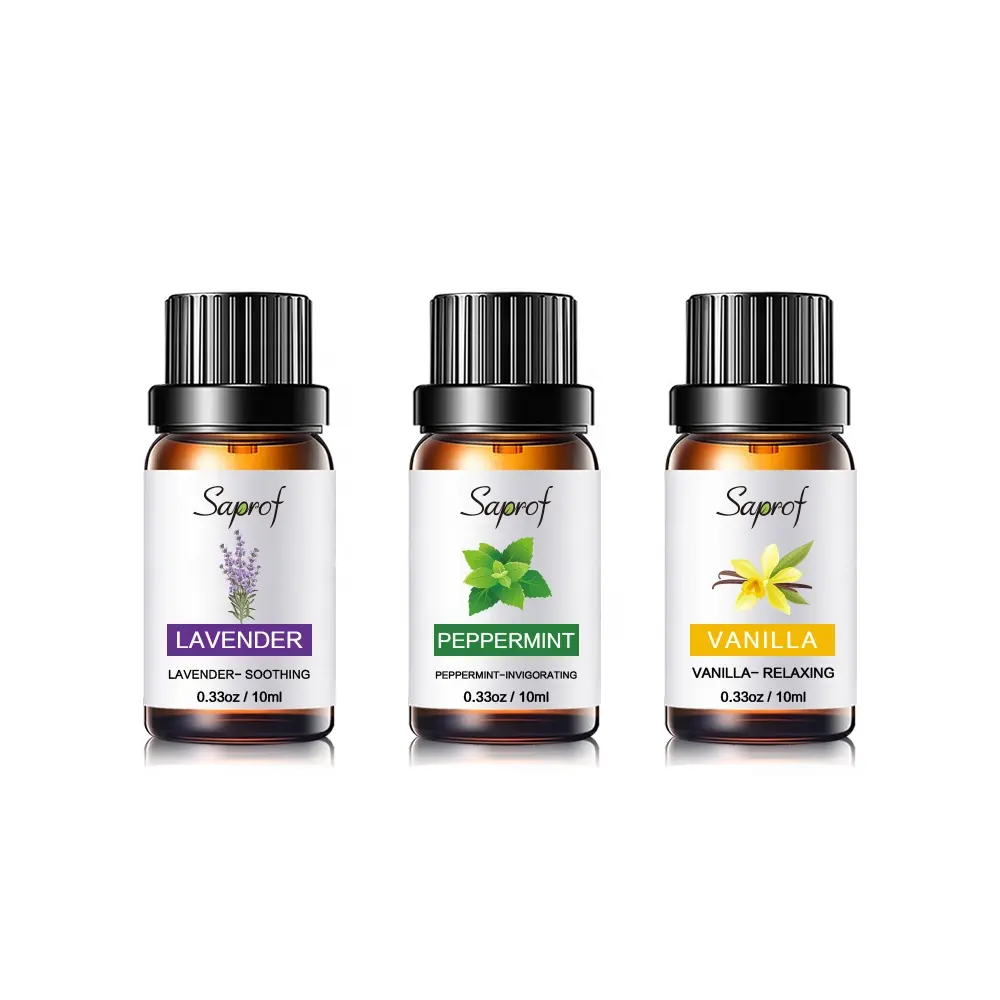 Aromatherapy massage oil burner oil 3pcs lavender peppermint vanilla essential oils gift sets