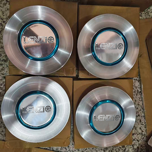 Tapas centrales flotantes (4 piezas) en oro/cromo/plata cepillada/oro cepillado para ruedas de radios y ruedas cóncavas - Product Image 2